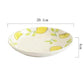 Blackbrdstore 8 inch  plate Lemon Print Ceramic Bowls Plate