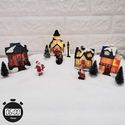 Blackbrdstore A Led Christmas Village Set