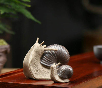 Blackbrdstore Ceramic Snail Ornaments