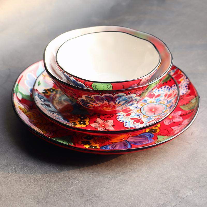 Blackbrdstore Hand-painted Tableware