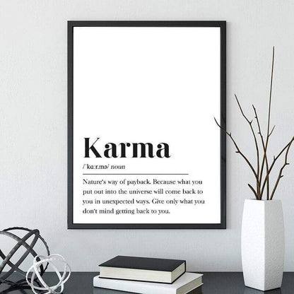 Blackbrdstore Karma Wall Art Canvas