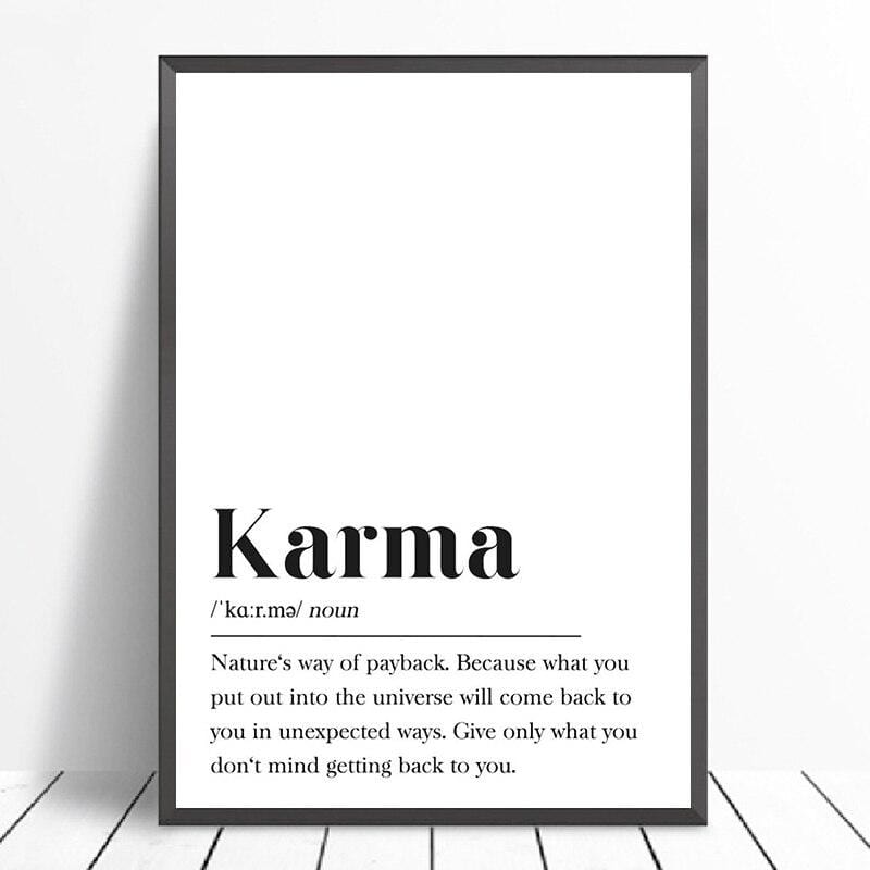 Blackbrdstore Karma Wall Art Canvas