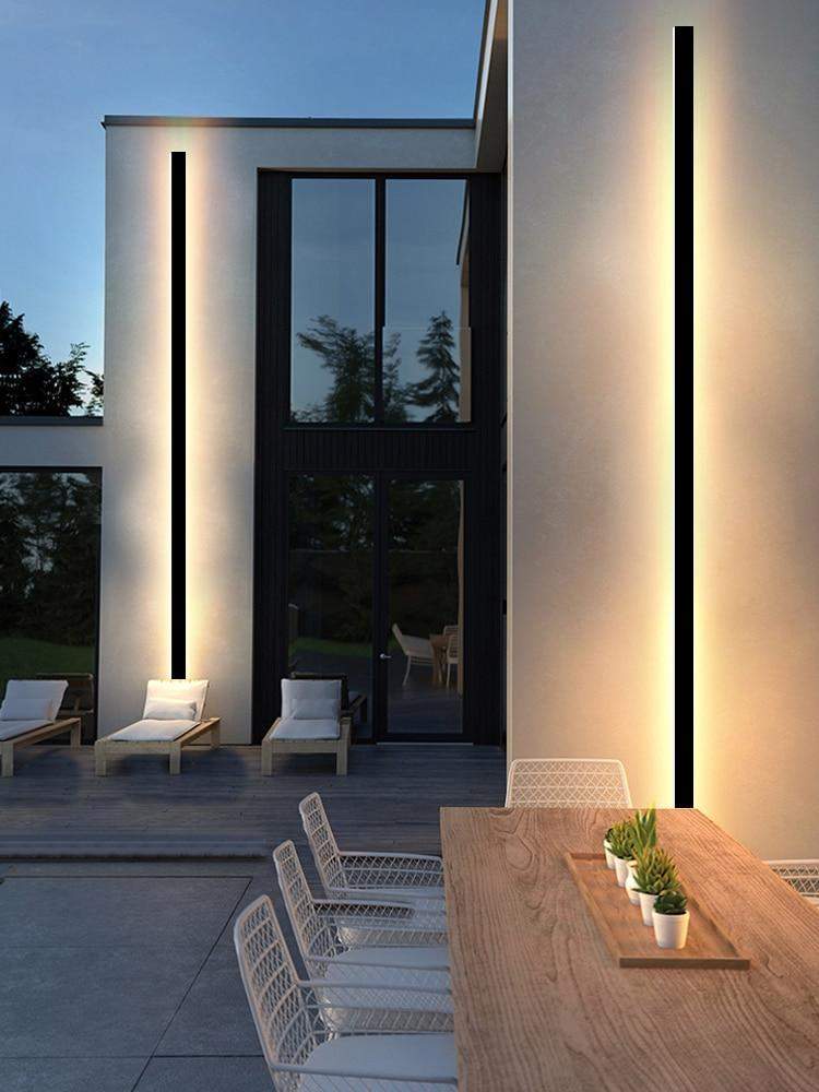 Blackbrdstore LED Outdoor Long Wall Light
