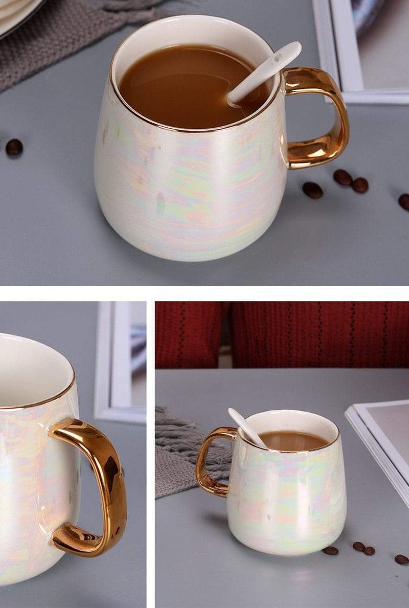 Blackbrdstore Rainbow Pearl Coffee Mug