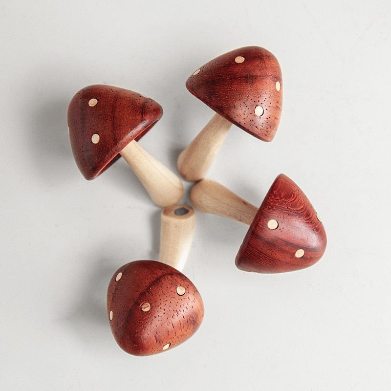 Blackbrdstore Wooden Mushroom Fridge Magnet