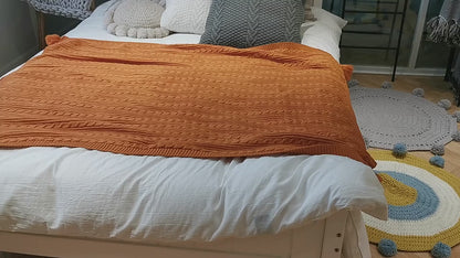 Solid Knitted Thread Pillow Cases