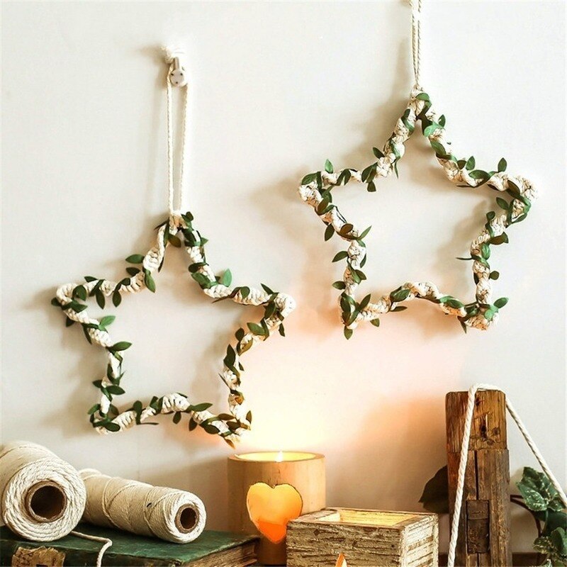 Nordic Macrame Stars With Leaves